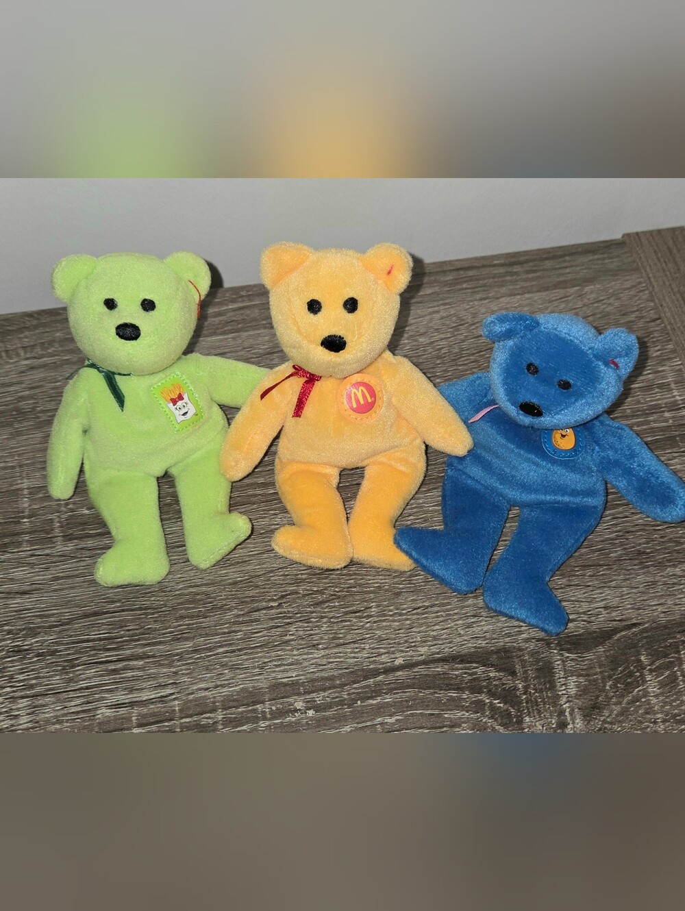 Lot of 3 Ty Beanie Babies McDonald's Bears 25th Anniversary Happy Meal 2004 SEE